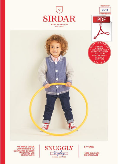 Sirdar 2541 Children Jacket in Snuggly Replay DK Knitting (PDF) Knit in a Box