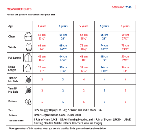 Sirdar 2546 Children Cardigan in Snuggly Replay DK Knitting (PDF) Knit in a Box