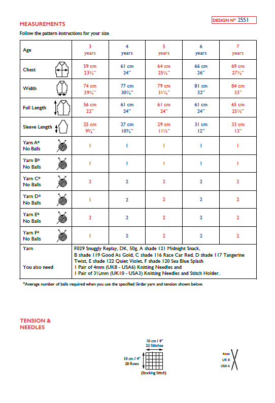 Sirdar 2551 Snuggly Replay DK (PDF) Knit in a Box