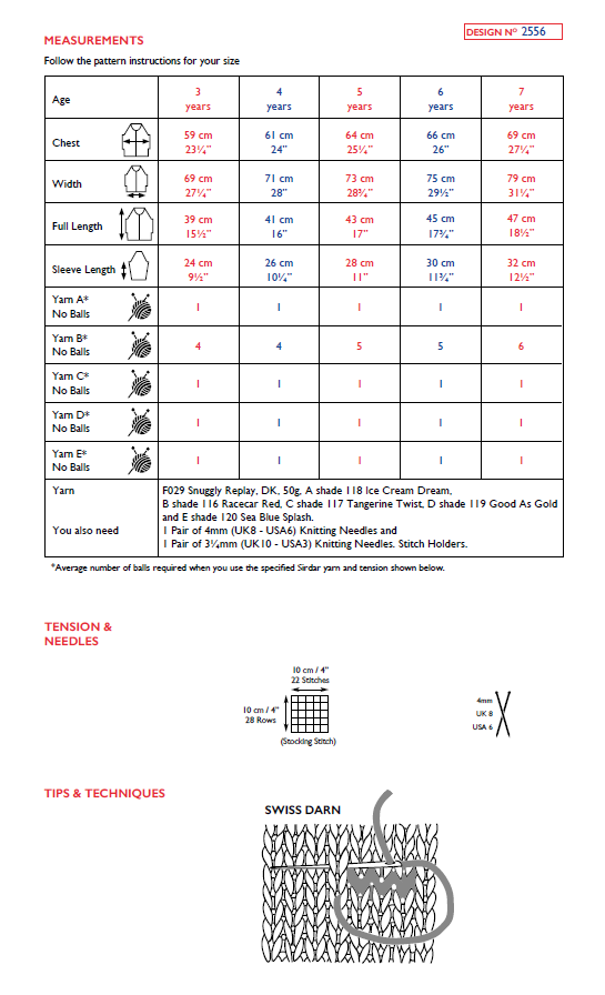 Sirdar 2556 Snuggly Replay DK (PDF) Knit in a Box