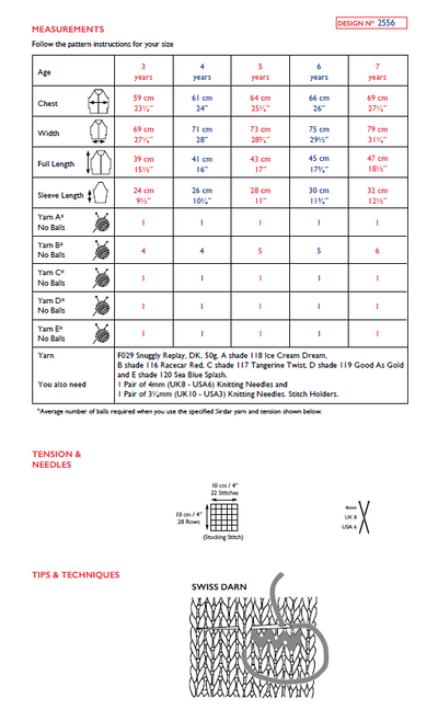 Sirdar 2556 Snuggly Replay DK (PDF) Knit in a Box
