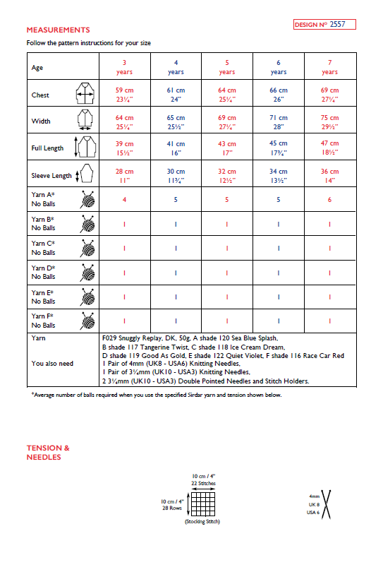 Sirdar 2557 Snuggly Replay DK (PDF) Knit in a Box