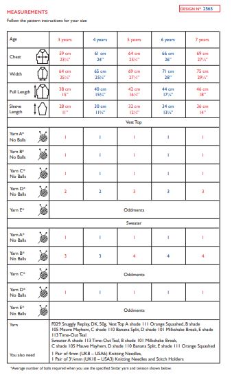 Sirdar 2565 Snuggly Replay DK (PDF) Knit in a Box