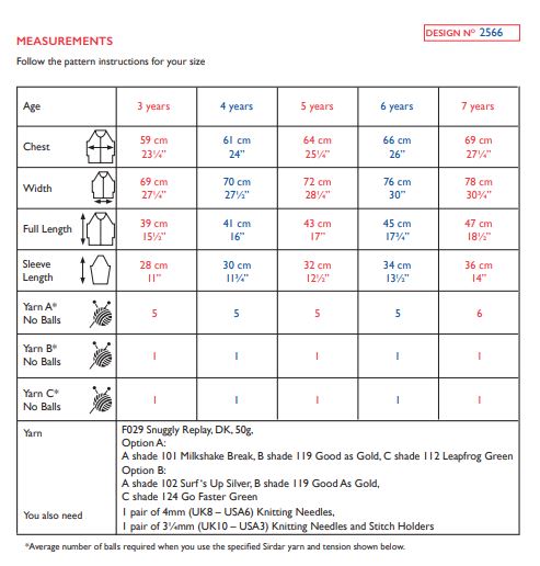 Sirdar 2566 Snuggly Replay DK (PDF) Knit in a Box