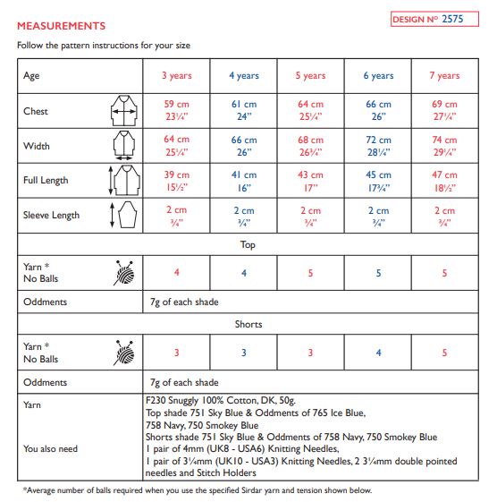 Sirdar 2575 Snuggly 100% Cotton DK (PDF) Knit in a Box