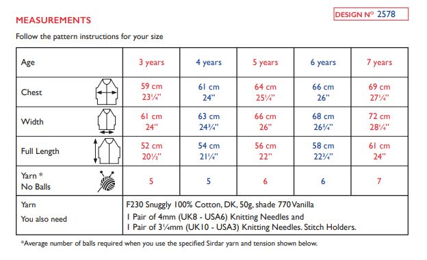Sirdar 2578 Snuggly 100% Cotton DK (PDF) Knit in a Box