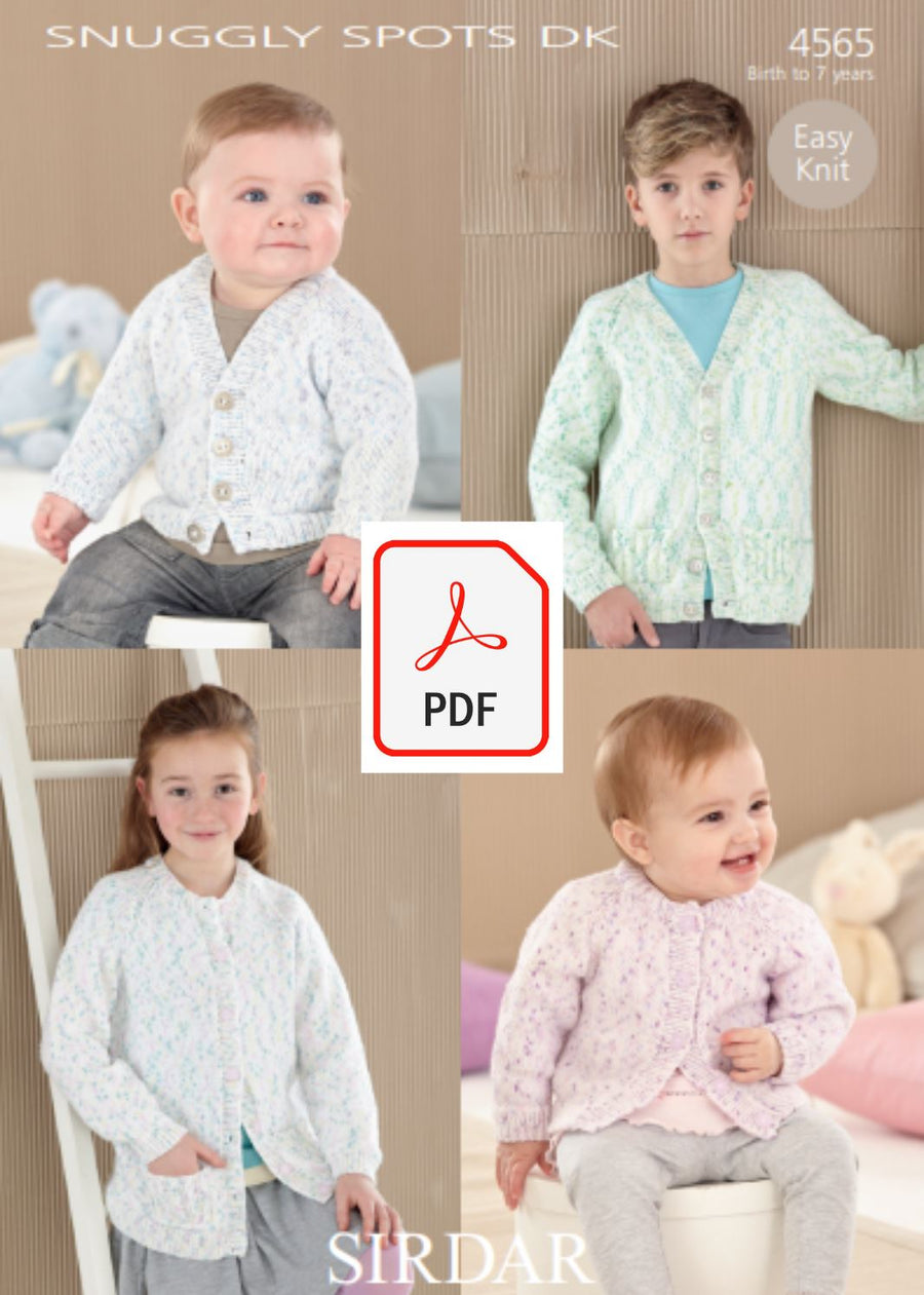 Sirdar 4565 Cardigans in Snuggly Spots DK (PDF) Knit in a Box 