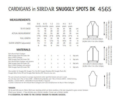 Sirdar 4565 Cardigans in Snuggly Spots DK (PDF) Knit in a Box