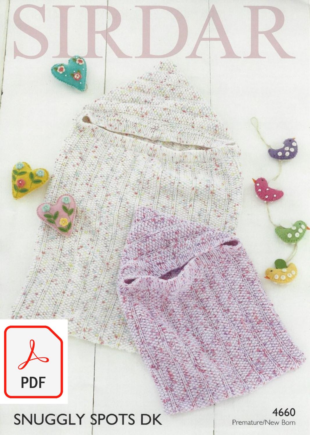 Sirdar 4660 Baby Nest in Snuggly Spots DK (PDF) Knit in a Box