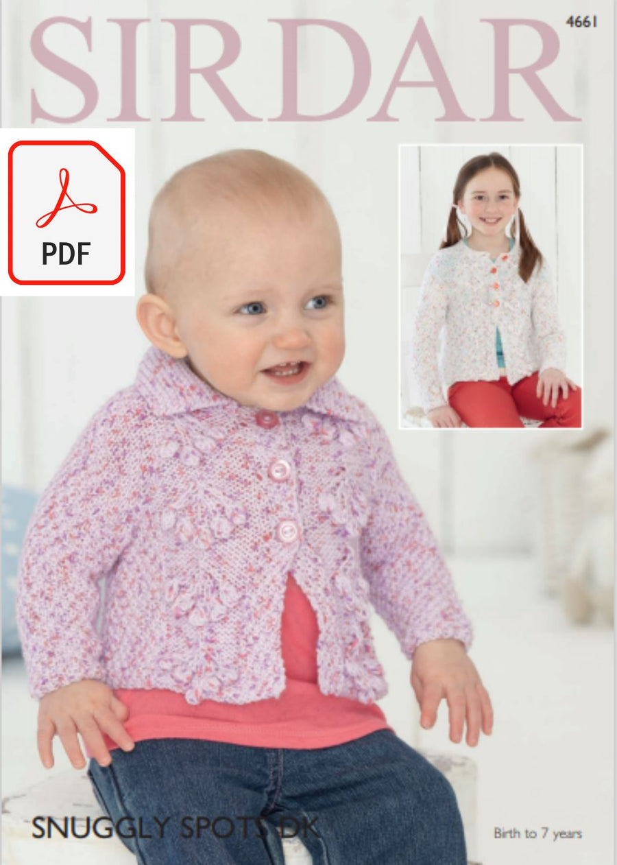 Sirdar 4661Cardigans in Snuggly Spots DK (PDF) Knit in a Box 