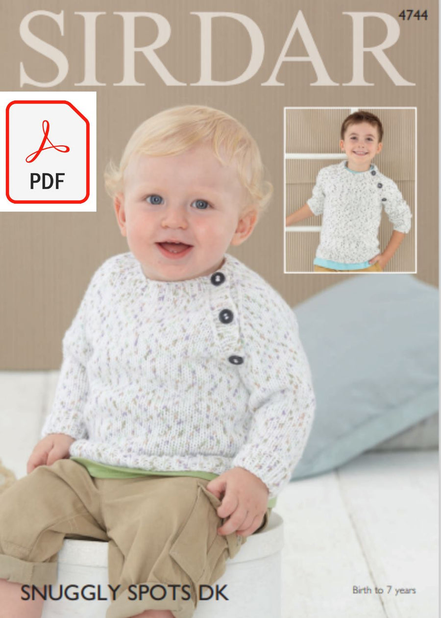 Sirdar 4744 Sweaters in Snuggly Spots DK (PDF) Knit in a Box 