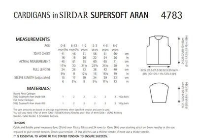 Sirdar 4783 Cardigans in Supersoft Aran (PDF) Knit in a Box