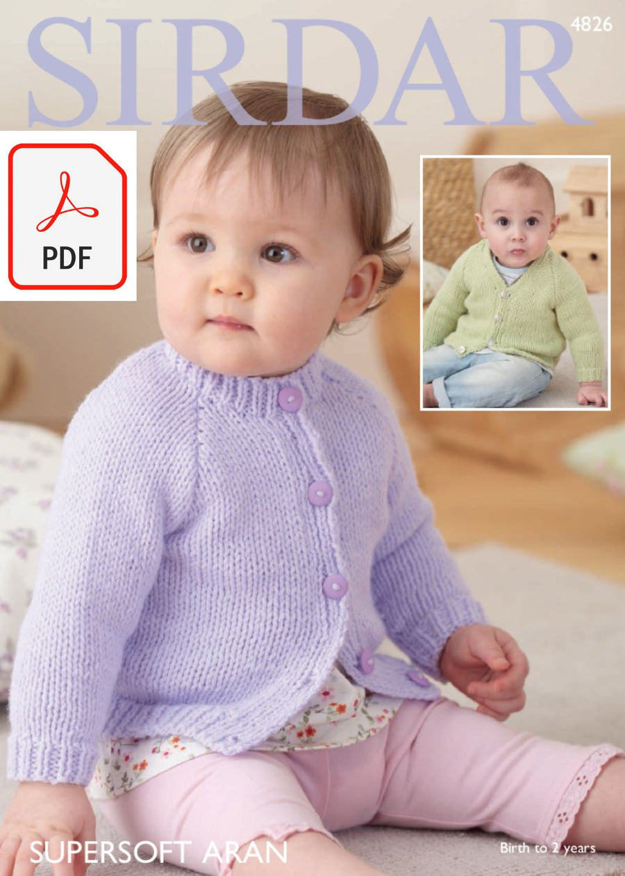 Sirdar 4826 Cardigans in Supersoft Aran (PDF) Knit in a Box 