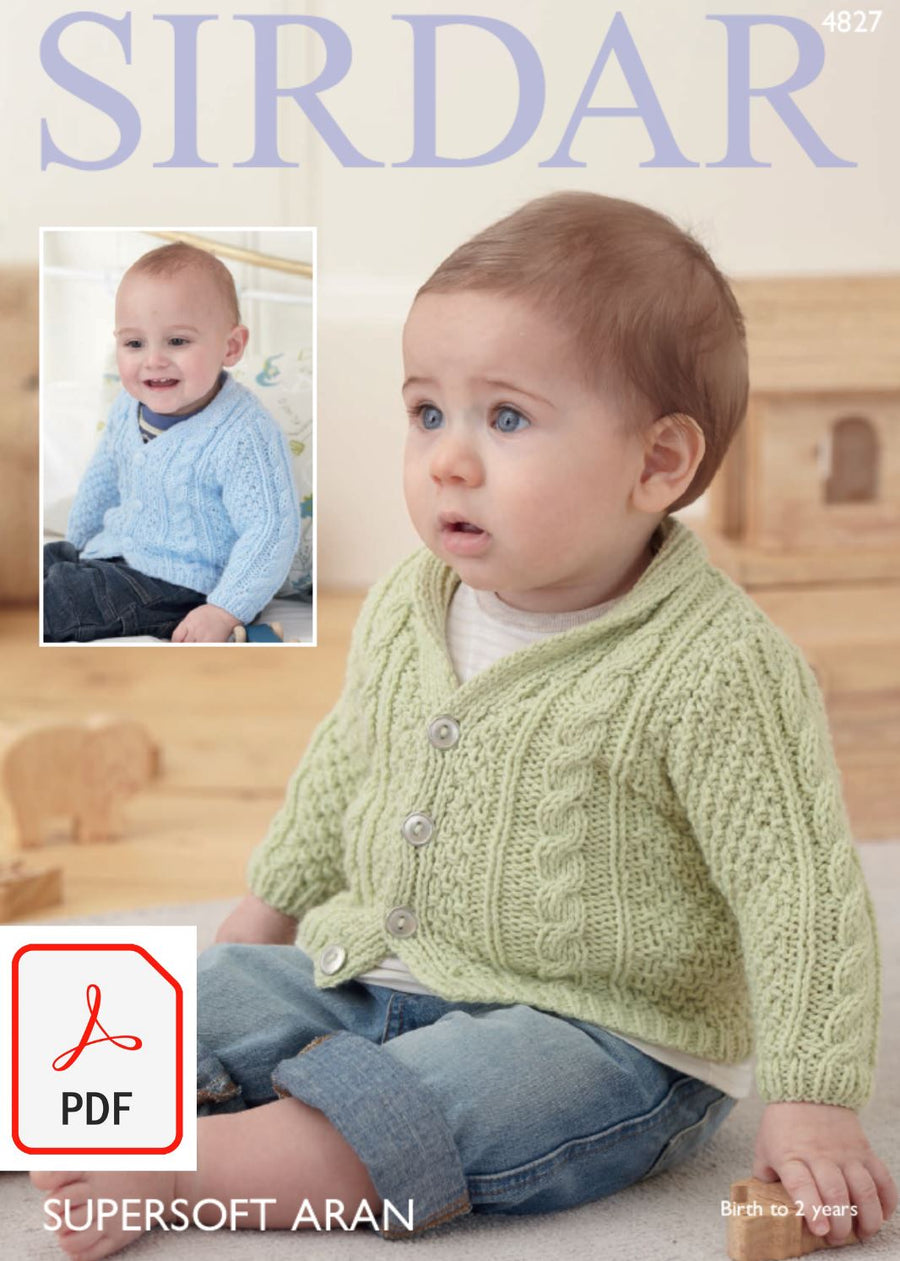 Sirdar 4827 Cardigans in Supersoft Aran (PDF) Knit in a Box 