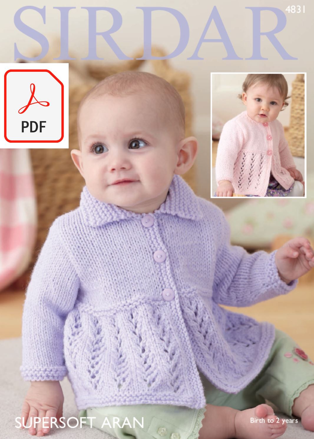 Sirdar 4831 Cardigans in Supersoft Aran (PDF) Knit in a Box