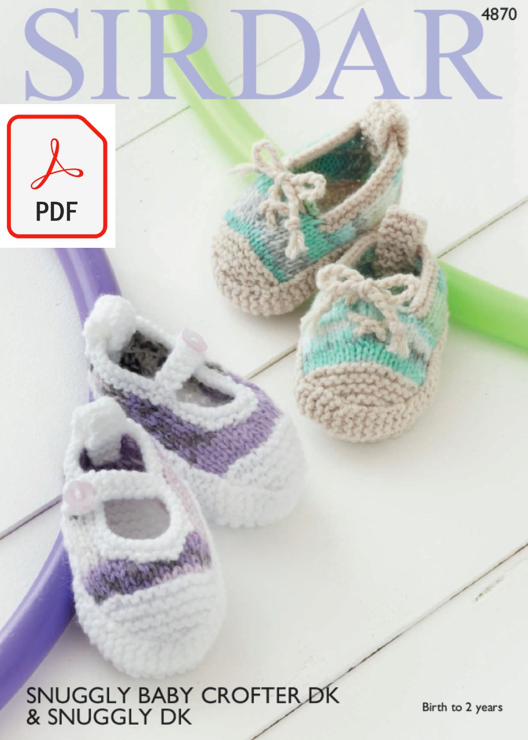 Sirdar 4869 Shoes in Snuggly Baby Crofter DK and Snuggly DK (PDF) Knit in a Box