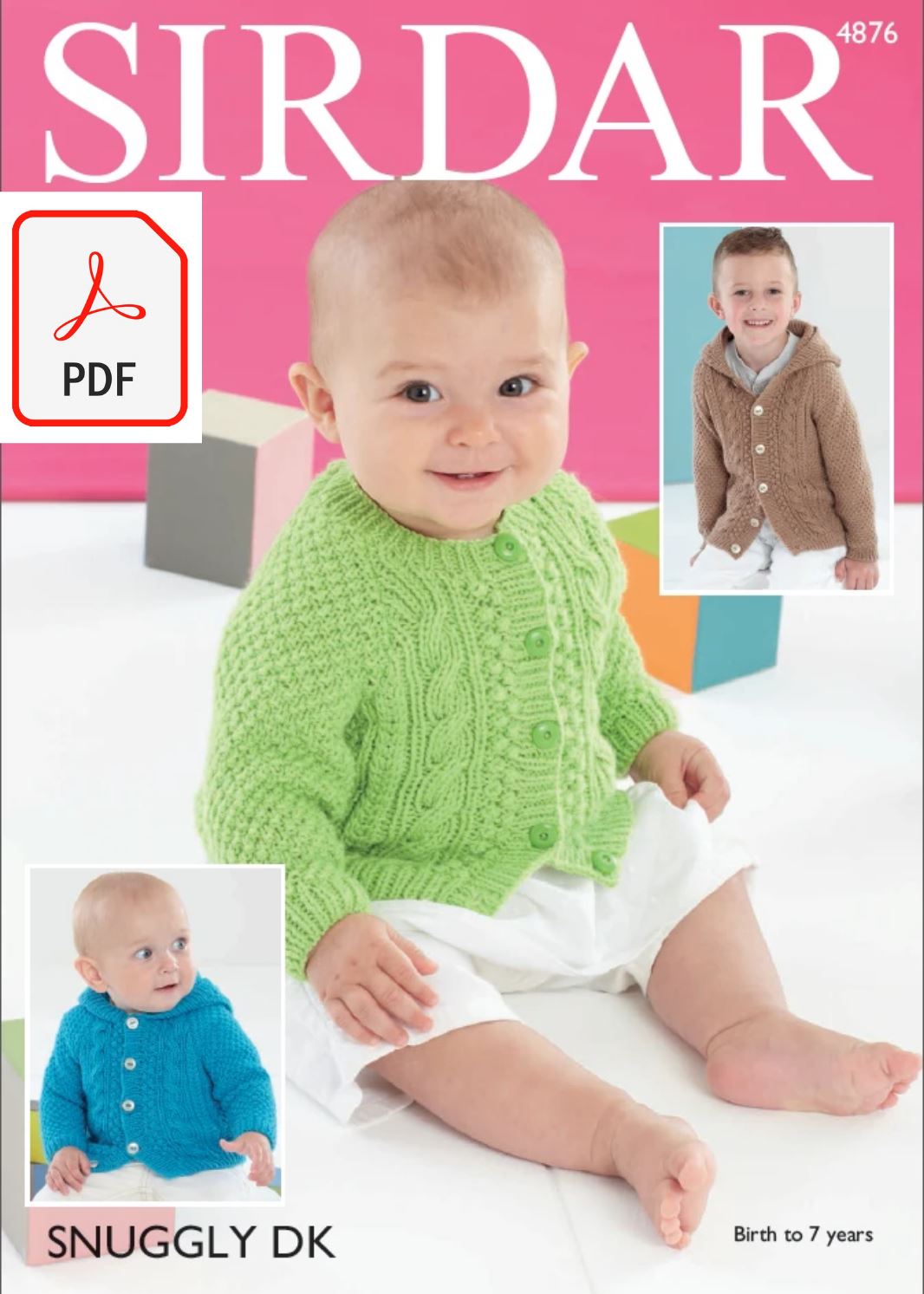 Sirdar 4876 Jackets in Snuggly DK (PDF) Knit in a Box