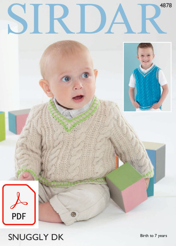 Sirdar 4878 Sweater and Tank Top in Snuggly DK (PDF) Knit in a Box