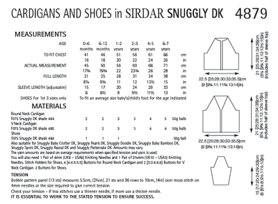 Sirdar 4879 Cardigans and Shoes in Snuggly DK (PDF) Knit in a Box