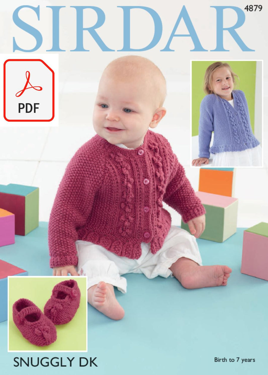 Sirdar 4879 Cardigans and Shoes in Snuggly DK (PDF) Knit in a Box 
