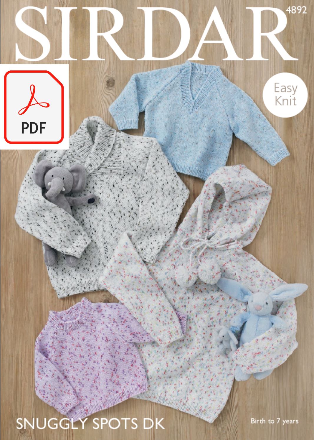 Sirdar 4892 Sweaters in Snuggly Spots DK (PDF) Knit in a Box