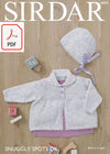 Sirdar 4894 Baby Girl´s Jacket and Bonnet in Snuggly Spots DK (PDF) Knit in a Box