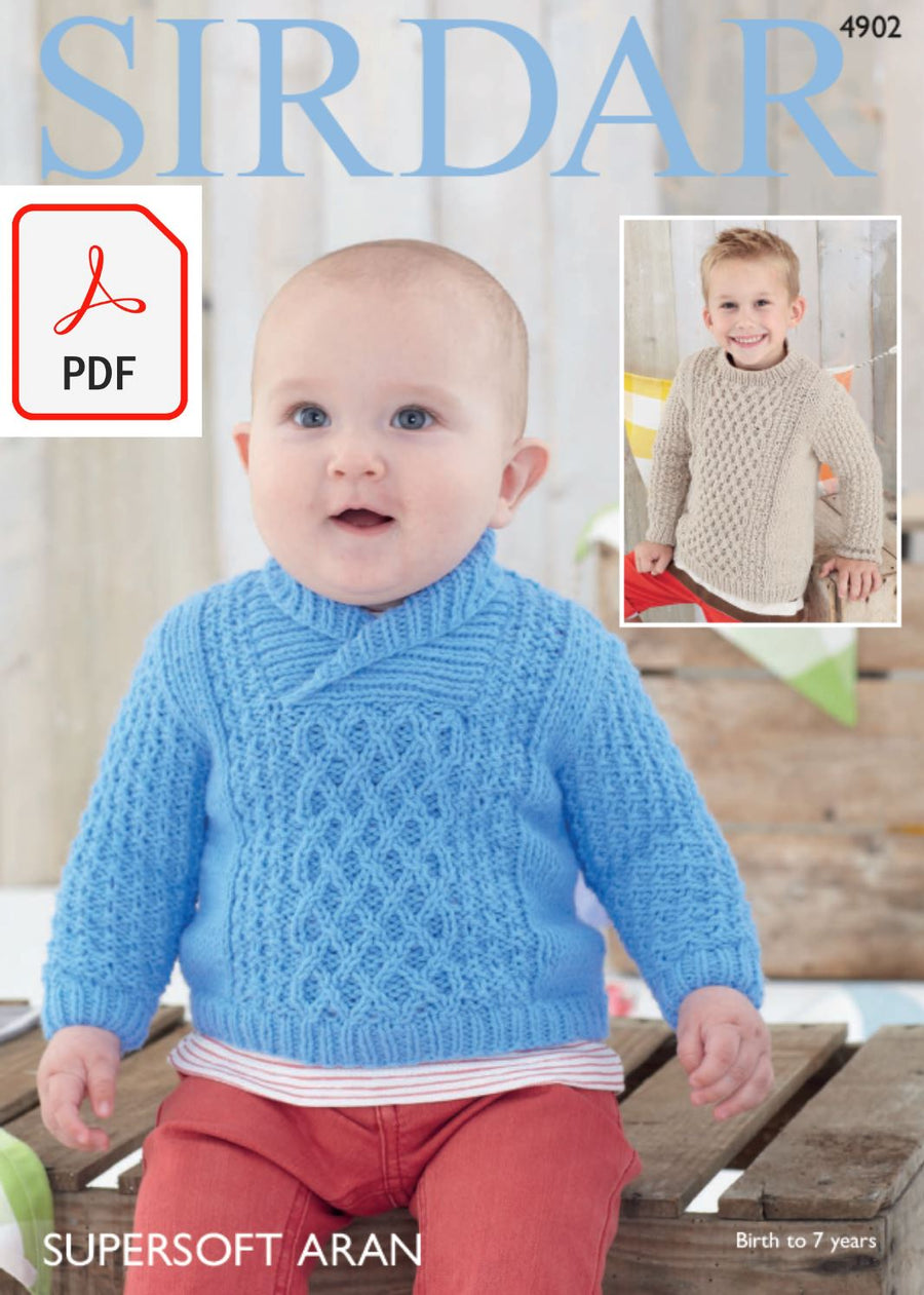 Sirdar 4902 Sweaters in Supersoft Aran (PDF) Knit in a Box 
