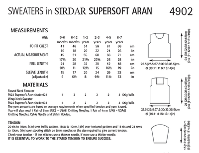 Sirdar 4902 Sweaters in Supersoft Aran (PDF) Knit in a Box
