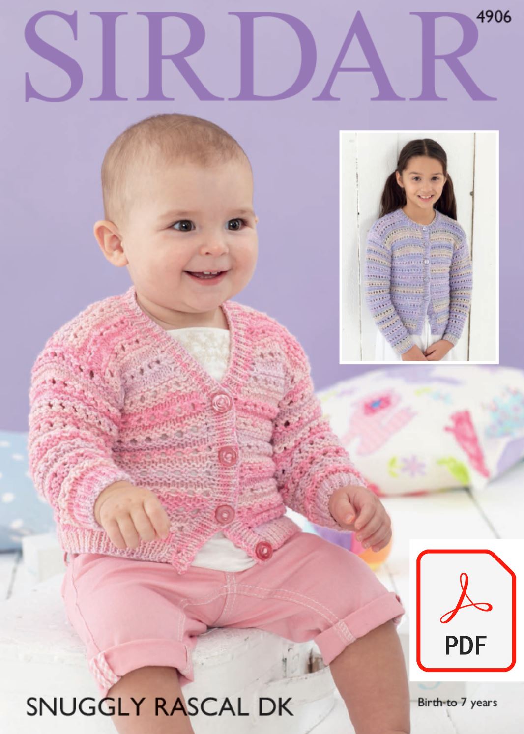 Sirdar 4906 Cardigans in Snuggly Rascal DK (PDF) Knit in a Box