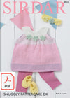 Sirdar 4922 Pinafore Dress, Shoes and Headband in Baby Pattercake DK (PDF) Knit in a Box