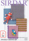 Sirdar 4933 Blankets in Snuggly Doodle DK (PDF) Knit in a Box 