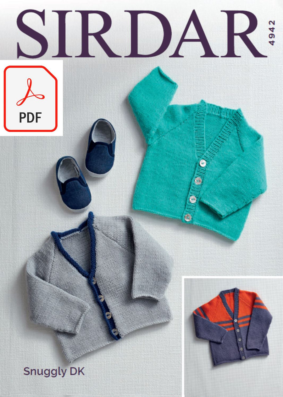 Sirdar 4942 Cardigan in Snuggly DK (PDF) Knit in a Box 