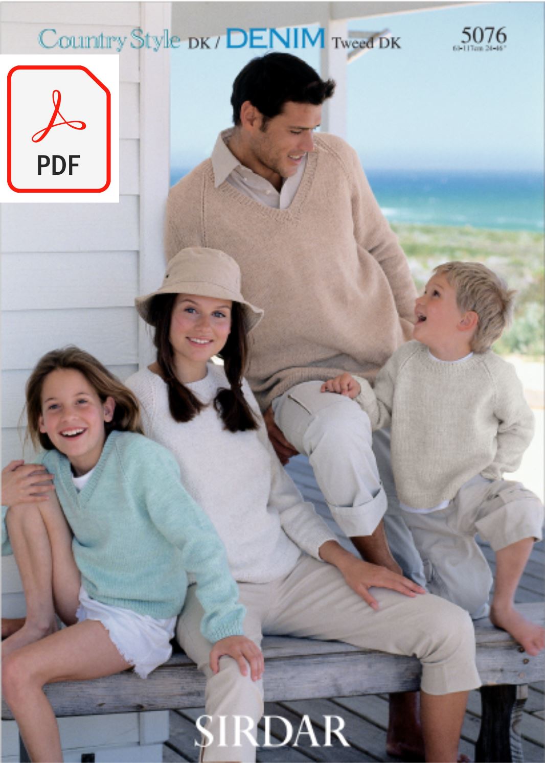 Sirdar 5076 Sweaters in Country Style DK (PDF) Knit in a Box