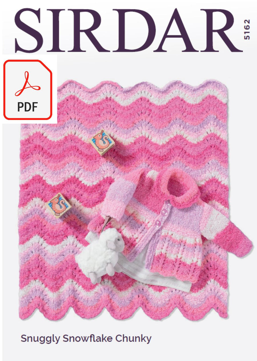 Sirdar 5162 Coat and Blanket in Snuggly Snowflake Chunky (PDF) Knit in a Box 