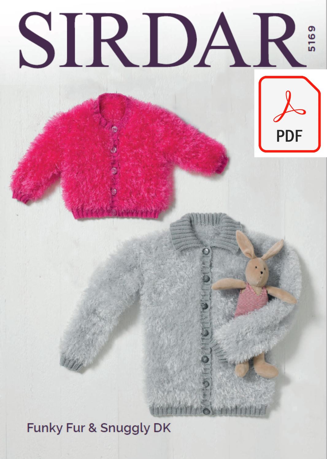 Sirdar 5169 Cardigans in Funky Fur and Snuggly DK (PDF) Knit in a Box