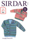 Sirdar 5174 Baby Boy´s ans Boy´s Cardigans in Snuggly Rascal DK (PDF) Knit in a Box