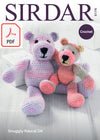 Sirdar 5176 Crochet Mummy and Baby Bear in Snuggly Rascal DK (PDF) Knit in a Box