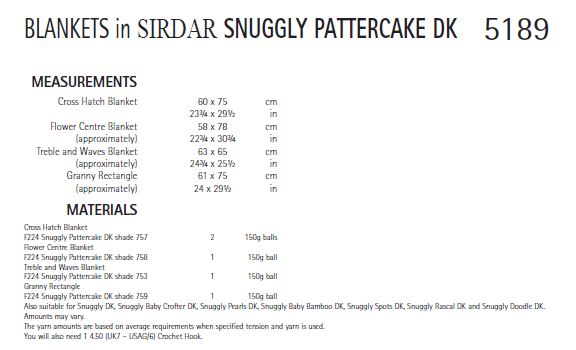 Sirdar 5189 Blankets in Snuggly Pattercake DK (PDF) Knit in a Box