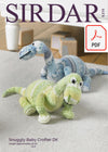 Sirdar 5215 Dinosaur Toy in Sirdar Snuggly Baby Crofter DK (PDF) Knit in a Box 