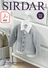 Sirdar 5229 Baby's Cardigan in Sirdar Snuggly Pattercake DK (PDF) Knit in a Box