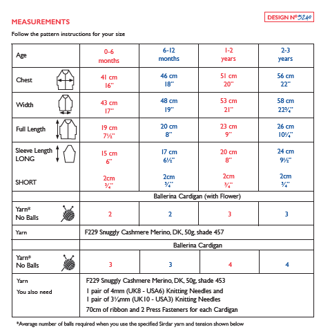 Sirdar 5240 Baby's Ballerina Cardigans in Snuggly Cashmere Merino DK (PDF) Knit in a Box