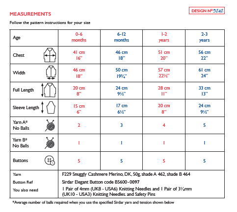 Sirdar 5242 Baby's Cardigan in Snuggly Cashmere Merino DK (PDF) Knit in a Box