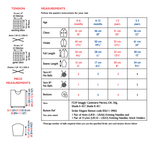 Sirdar 5243 Baby's Sweater in Snuggly Cashmere Merino DK (PDF) Knit in a Box