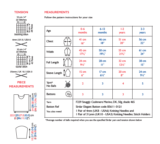 Sirdar 5244 Baby's Sweater in Snuggly Cashmere Merino DK (PDF) Knit in a Box