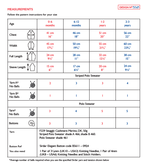 Sirdar 5245 Baby's Polo Sweater in Snuggly Cashmere Merino DK (PDF) Knit in a Box