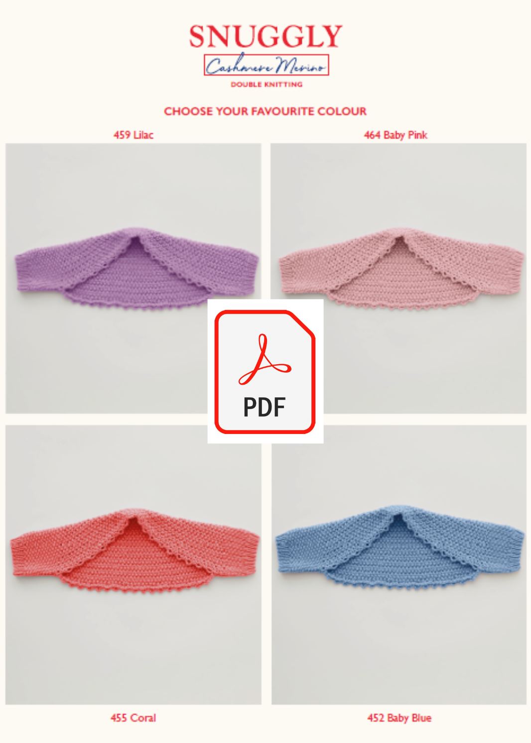 Sirdar 5246 Baby's Boleros in Snuggly Cashmere Merino DK (PDF) Knit in a Box