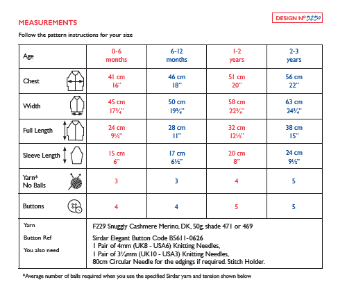 Sirdar 5250 Baby's Cardigans in Snuggly Cashmere Merino DK (PDF) Knit in a Box