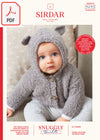 Sirdar 5253 Baby's Cardigan With Bear Ears in Snuggly Bouclette (PDF) Knit in a Box 