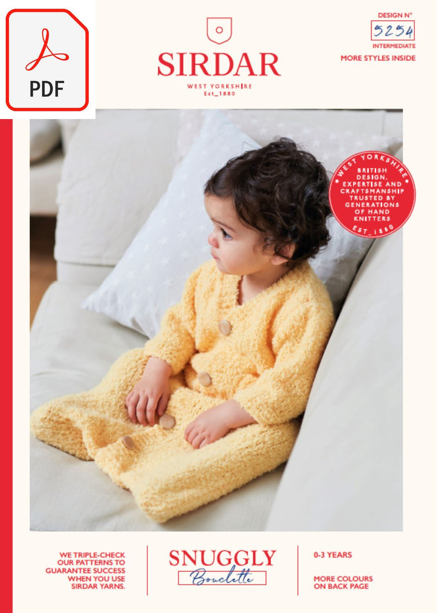 Sirdar 5254 Baby's Sleeping Bags in Snuggly Bouclette (PDF) Knit in a Box 
