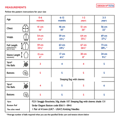 Sirdar 5254 Baby's Sleeping Bags in Snuggly Bouclette (PDF) Knit in a Box